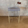 Lucite & Brass Pinstripe Barstool