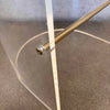 Lucite & Brass Pinstripe Barstool