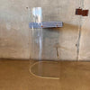 Lucite & Brass Pinstripe Barstool