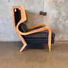 Gio Ponti Inspired Vintage Teak Lounge Chair