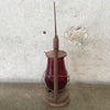 Vintage Dietz "City of LA" Red Globe Lantern