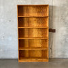 Vintage Solid Wood/Plywood Back 5 Shelf Bookcase