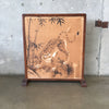 Antique Japanese Tiger Fireplace Screen