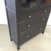 Black Bookcase With Drawers And Doors