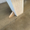 Post Modern Travertine and Glass console Table