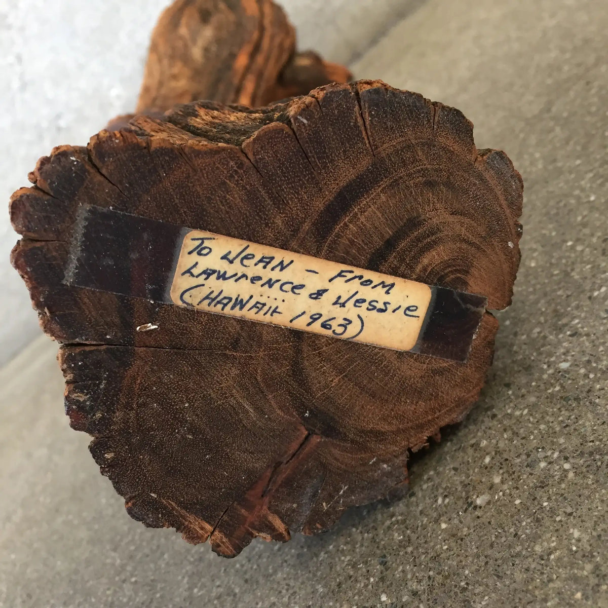 Vintage Koa Wood Branch Face Sculpture
