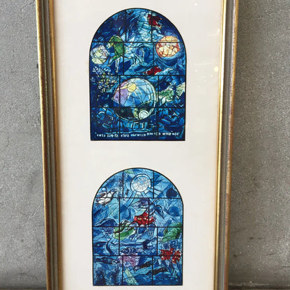Marc Chagall Framed Stained Glass Jerusalem Windows