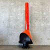 Vintage Mid Century Modern Orange Porcelain Enamel Finish Fireplace