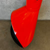 Vintage Mid Century Modern Orange Porcelain Enamel Finish Fireplace