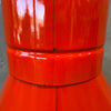 Vintage Mid Century Modern Orange Porcelain Enamel Finish Fireplace