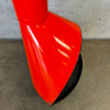 Vintage Mid Century Modern Orange Porcelain Enamel Finish Fireplace