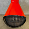 Vintage Mid Century Modern Orange Porcelain Enamel Finish Fireplace