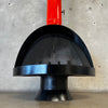 Vintage Mid Century Modern Orange Porcelain Enamel Finish Fireplace