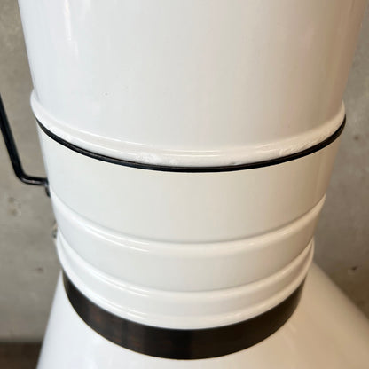 Vintage Mid Century Modern White Porcelain Enamel Preway Fireplace