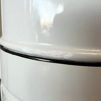 Vintage Mid Century Modern White Porcelain Enamel Preway Fireplace