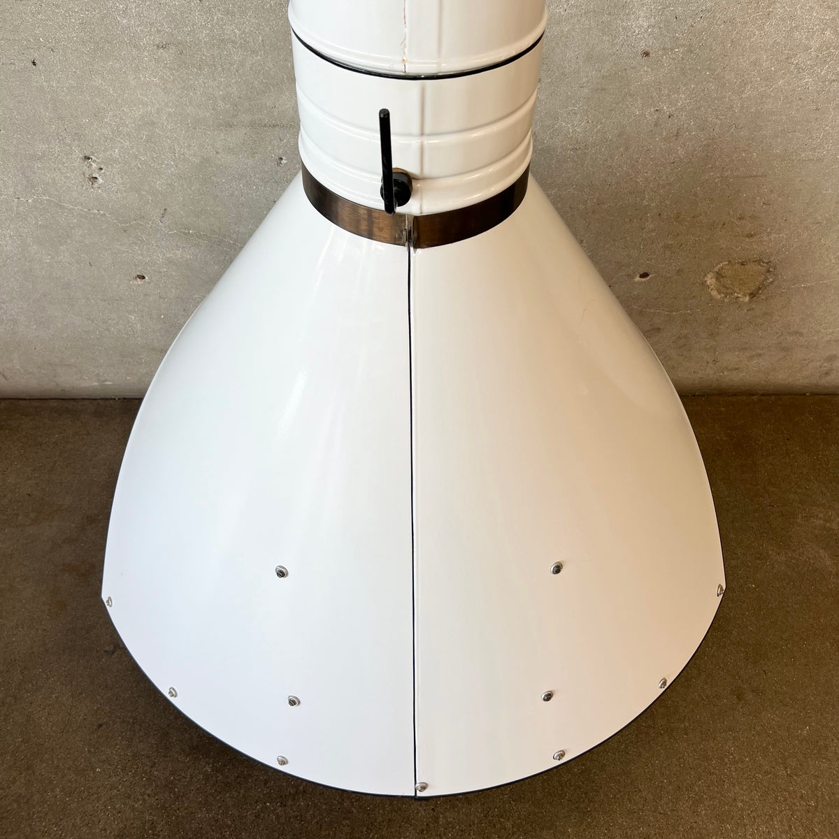 Vintage Mid Century Modern White Porcelain Enamel Preway Fireplace