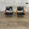 Pair of 1960's Hans Wegner Sawbuck Style Lounge Chairs