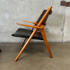 Pair of 1960's Hans Wegner Sawbuck Style Lounge Chairs