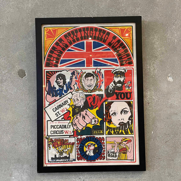 Vintage Swinging London Framed Poster