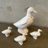 Set of 4 Cement Ducks - Mother Duck w/3 Ducklings