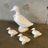 Set of 4 Cement Ducks - Mother Duck w/3 Ducklings