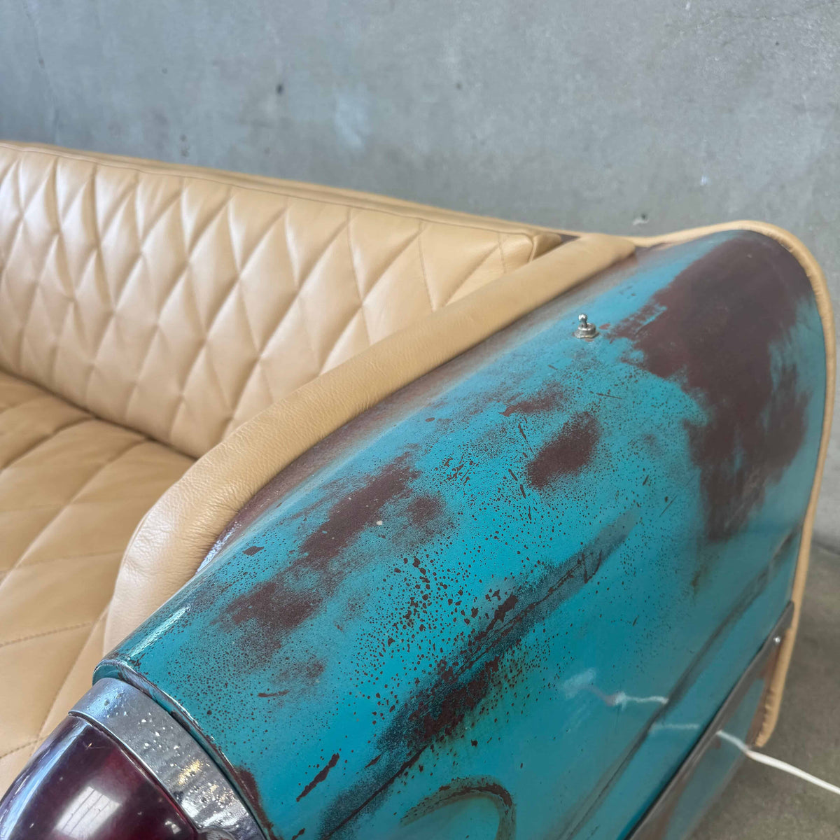 Custom Made 1955 Old Mobile Tail End Couch