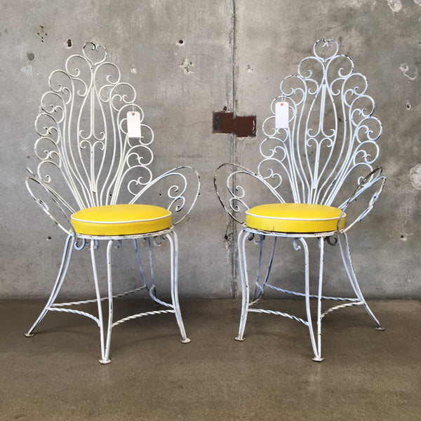 Pair Of Iron Peacock Chairs