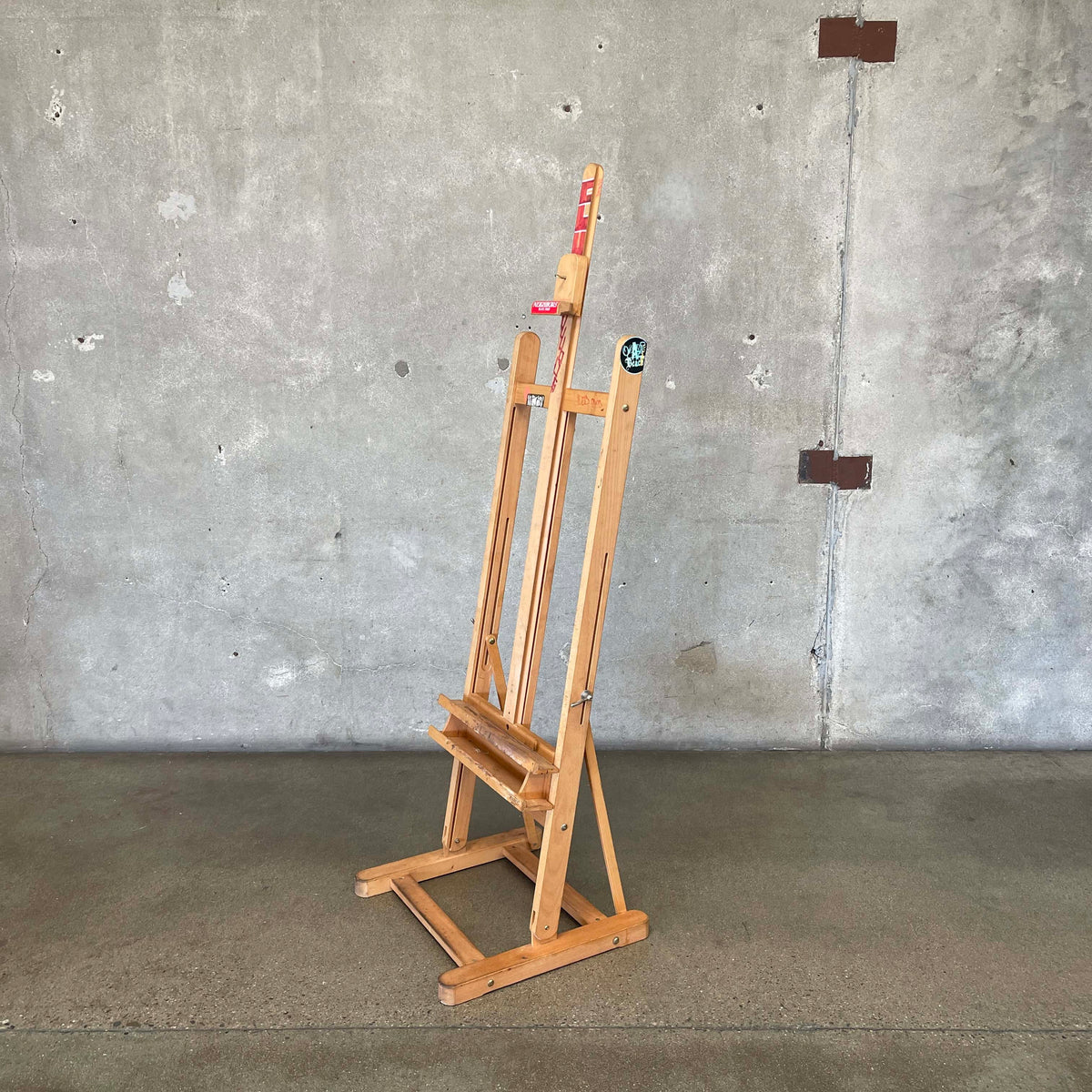 Wood Easel by Mabef w/ Graffiti