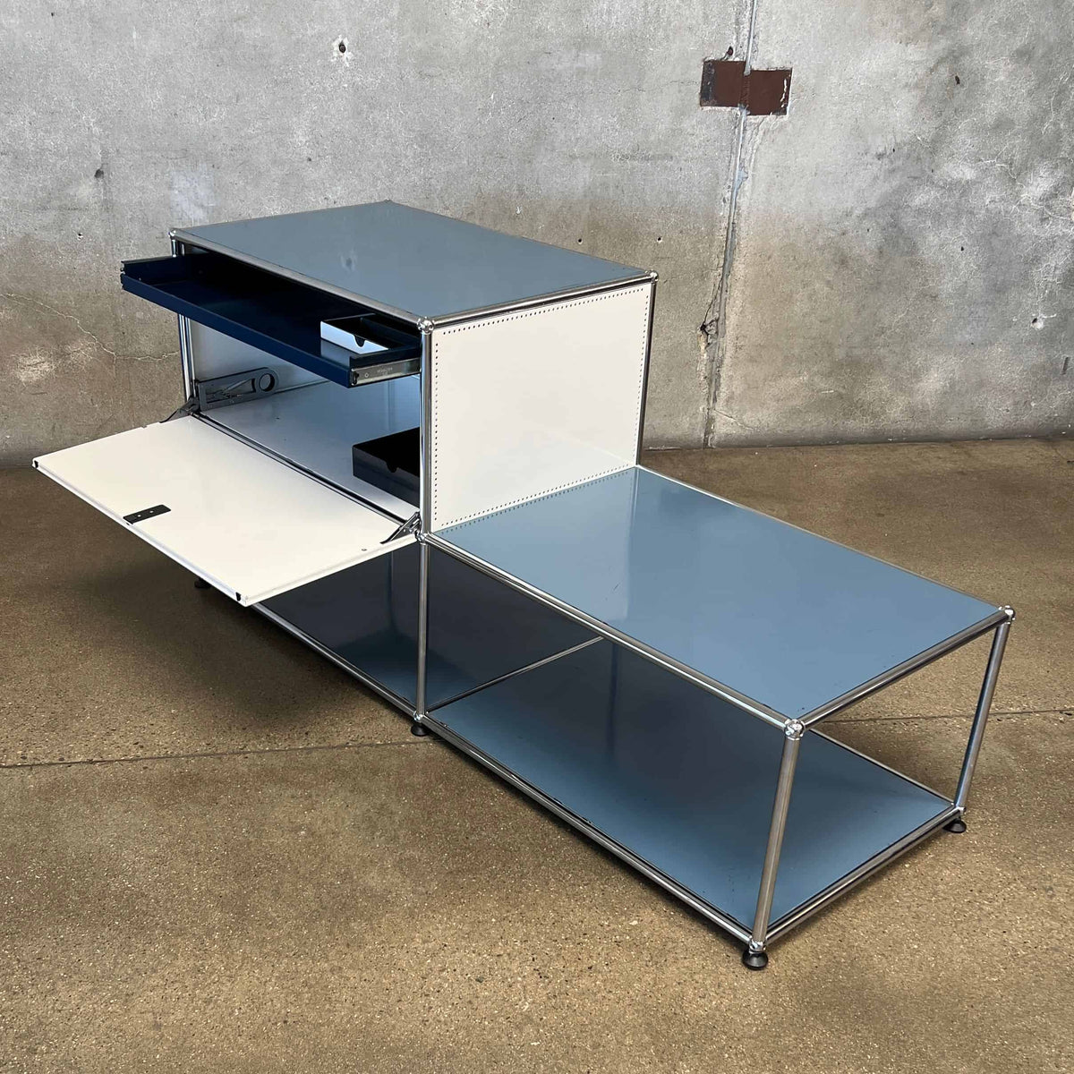 Vintage USM Haller F2 Credenza With One Cabinet Generation Two - Made In Switzerland