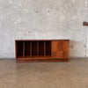 Mid Century Modern Walnut Credenza with Vinyl Storage