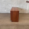 Mid Century Modern Walnut Credenza with Vinyl Storage