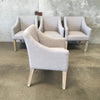 Set of Four Modern Upholstered Dining Arm Chairs