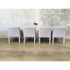 Set of Four Modern Upholstered Dining Arm Chairs