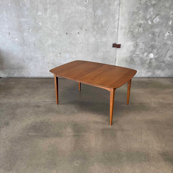 Mid Century Modern Dining Table w/ One Leaf