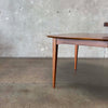 Mid Century Modern Dining Table w/ One Leaf