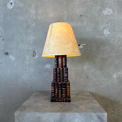 Vintage Maitland-Smith Faux Book Stack Table Lamp