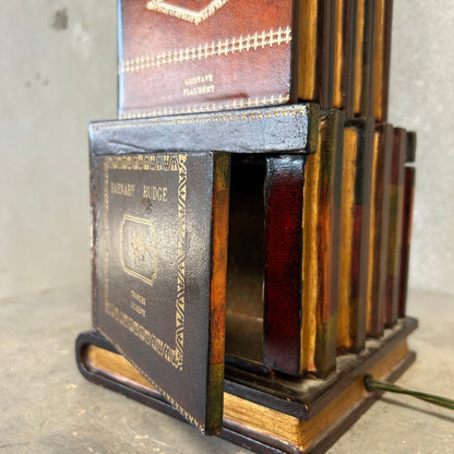 Vintage Maitland-Smith Faux Book Stack Table Lamp