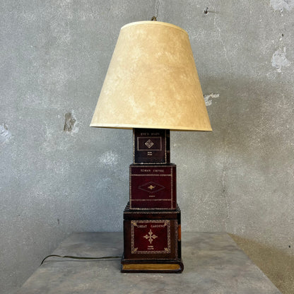 Vintage Maitland-Smith Faux Book Stack Table Lamp