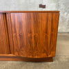 Mid Century Tambour Door Credenza with Bar Hutch
