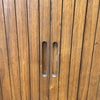 Mid Century Tambour Door Credenza with Bar Hutch