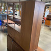 Mid Century Tambour Door Credenza with Bar Hutch