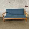 Ejvind A. Johansson Solid Oak Sofa Original Upholstery