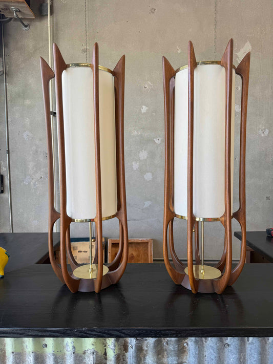 Pair of Mid Century Modern Modeline Mode 635 Table Lamps, Arthur Jacobs in 1959