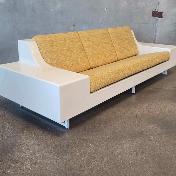 Vintage Mid Century Modern Fiberglass Sofa from Space Age Era