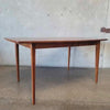 Vintage Light Walnut Dining Table With One Leaf