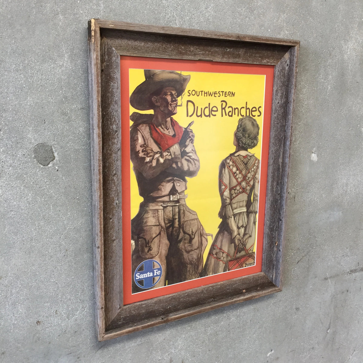 1940's Santa Fe Railroad "Dude Ranch" Poster