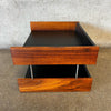 High Quality Vintage Mid Century Modern Leather & Walnut Paper Tray