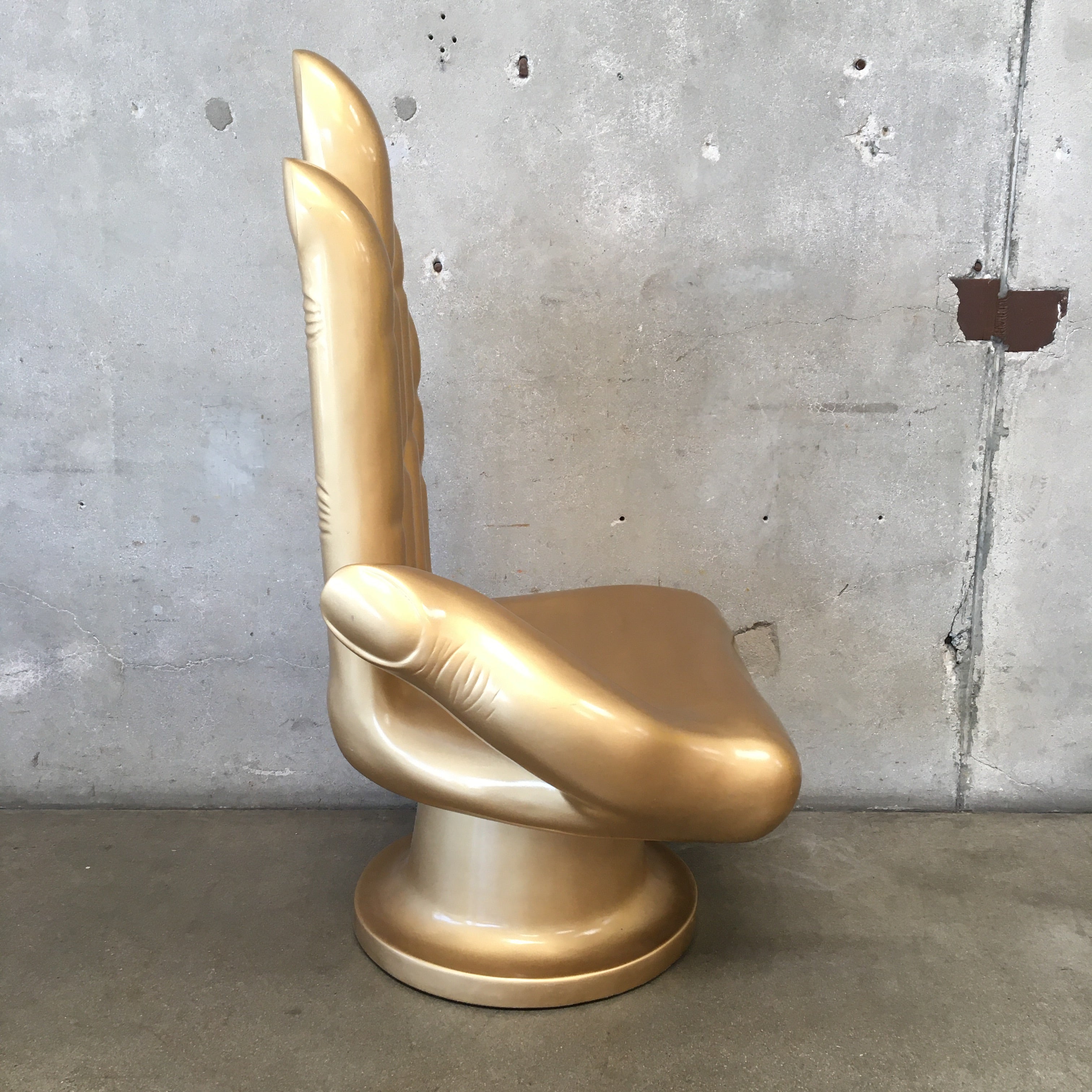Vintage Fiber Glass Sculptural Hand Chair