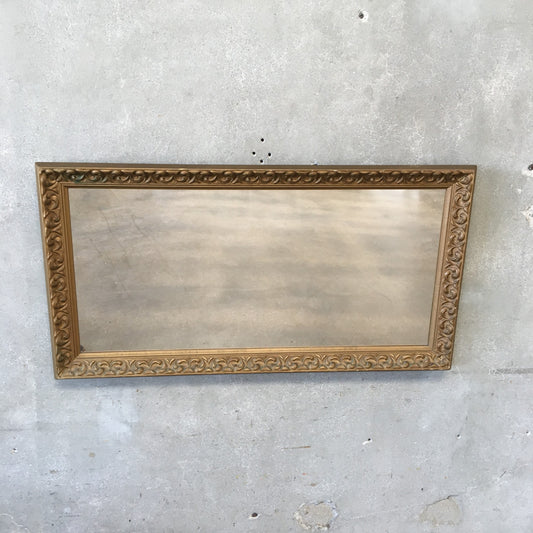 Vintage Wood Hand Carved Mirror