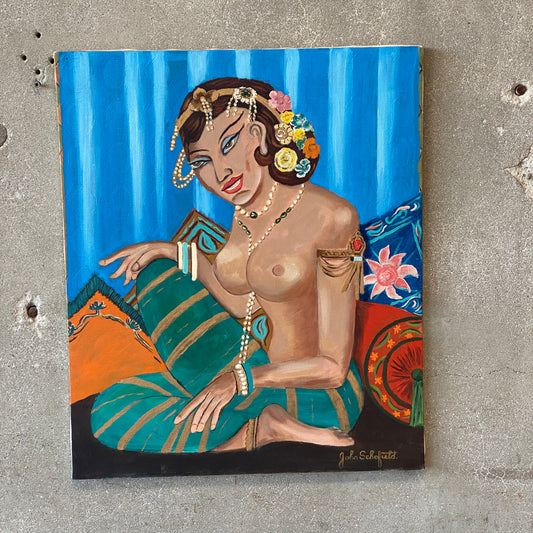 John Schofield Nude Painting on Canvas